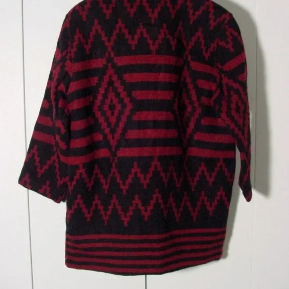 Vtg 80's Woolrich Button Front Wool Native Indian Style Jacket Sz M Made In USA